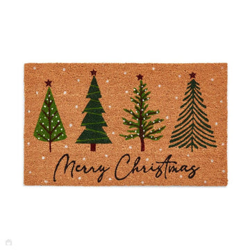 Washable Christmas Coir Trees Green Mat-Think Rugs-Rug Love - The Most Loved Rug Store